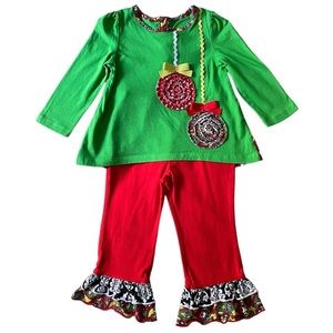 2 Piece Christmas Holiday Outfit